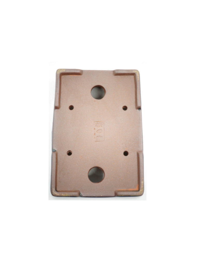 Bonsai pot blauw met rode accent rechthoek 15cm