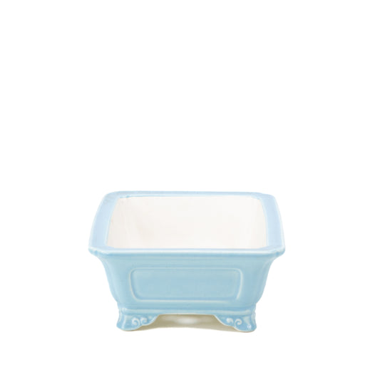 Bonsai Yixing pot licht blauw rechthoek 27cm