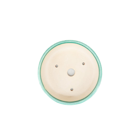 Bonsai Yixing pot groen trommel 12cm