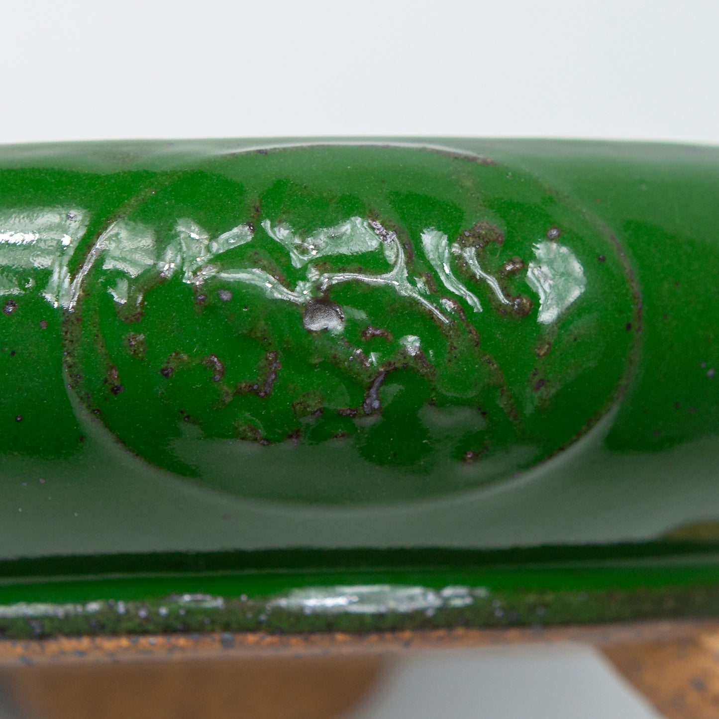 Bonsai Yixing pot donker groen rond 18cm