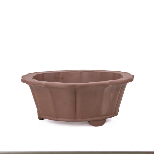 Bonsai pot ongeglazuurd chrysanten rond 36cm