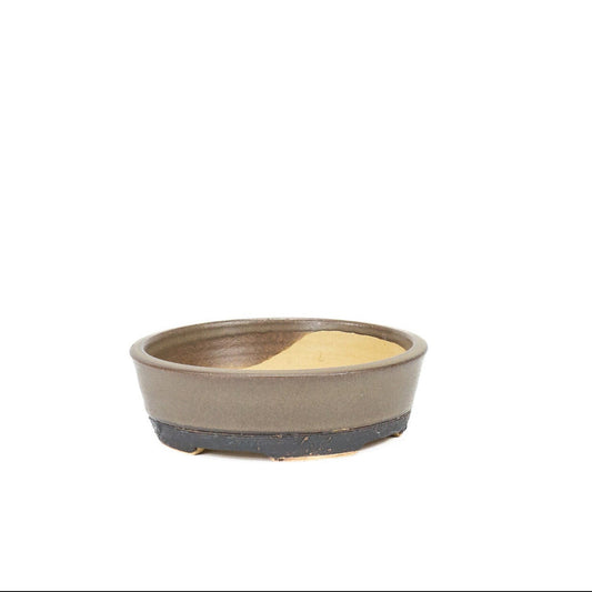 Bonsai pot bruin mat rond 11.3cm