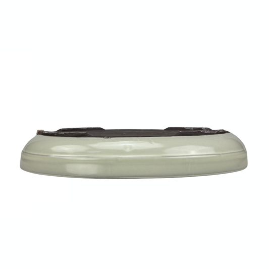 Bonsai pot - ovaal, geglazuurd, crème (41cm breed)