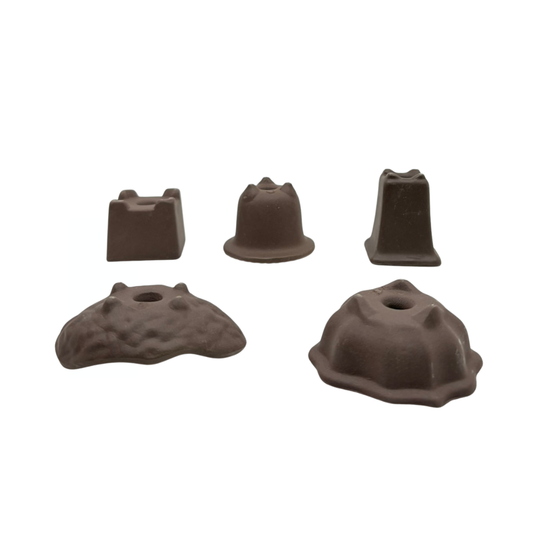 Mame pot set van 5 ongeglazuurd (4-7cm breed)
