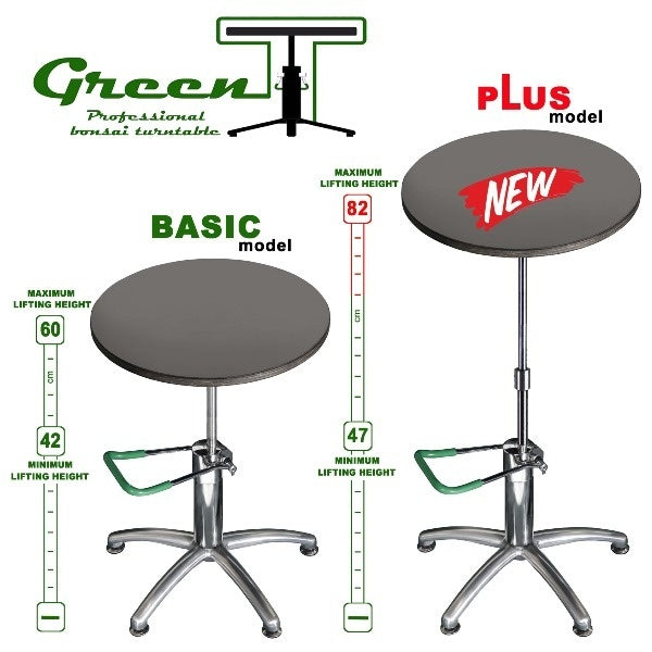 Green T Hydraulic Lift Bonsai Ronde Draaitafel PLUS