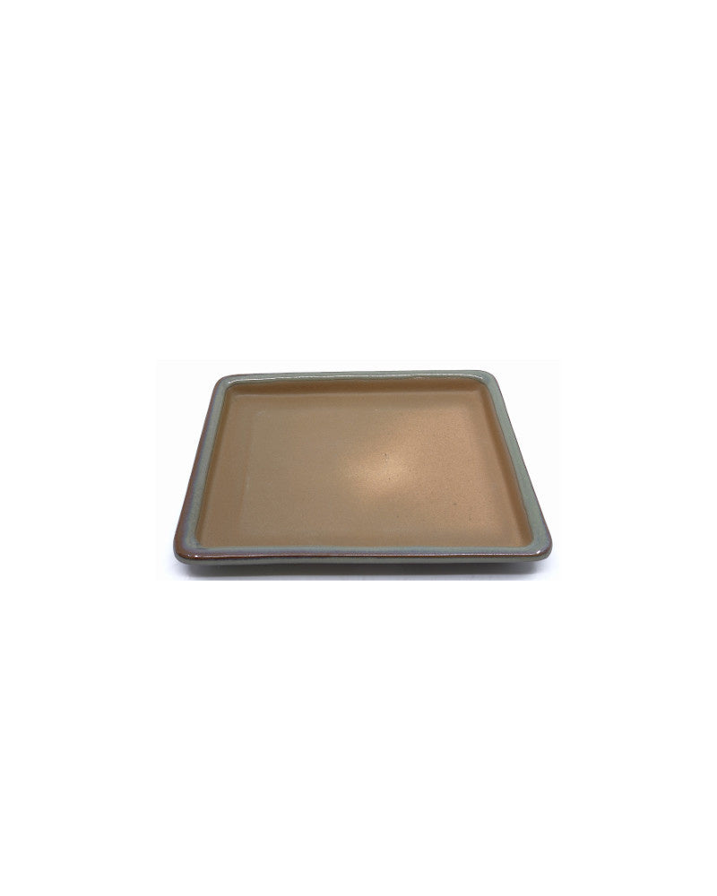 Bonsai pot groen beige rechthoekig 12cm - set