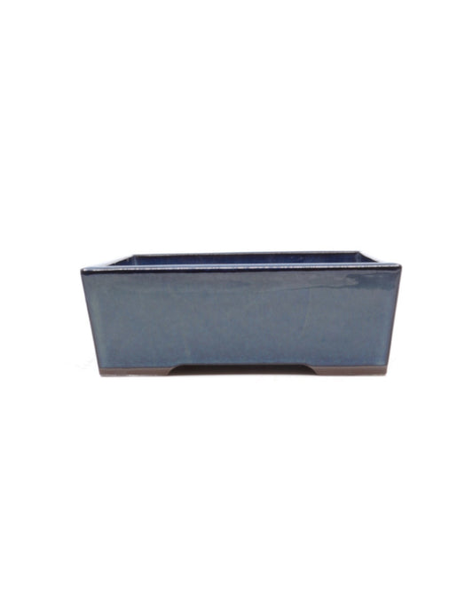 Bonsai pot groen blauw rechthoekig 22cm