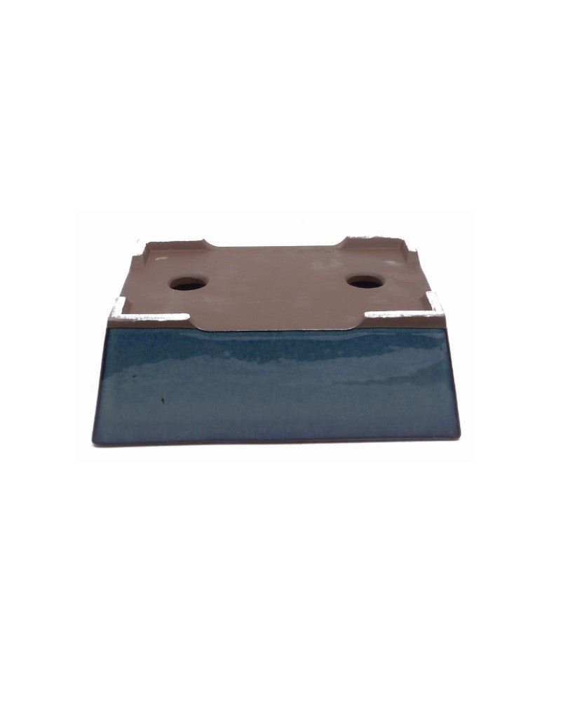 Bonsai pot groen blauw rechthoekig 22cm