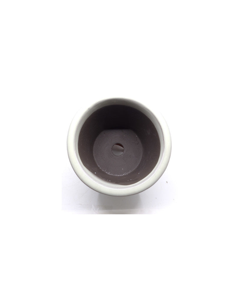Bonsai pot semi-cascade rond creme 12cm
