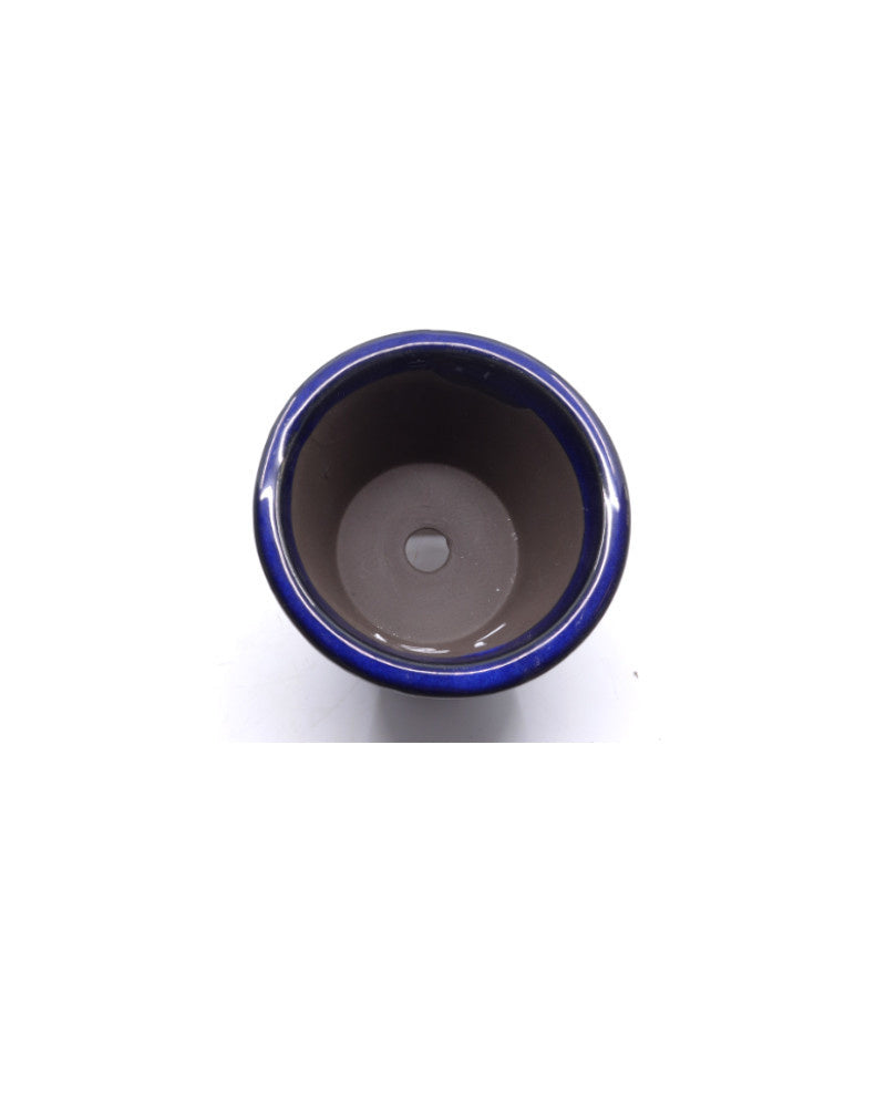Bonsai pot semi-cascade rond donker blauw 12cm 