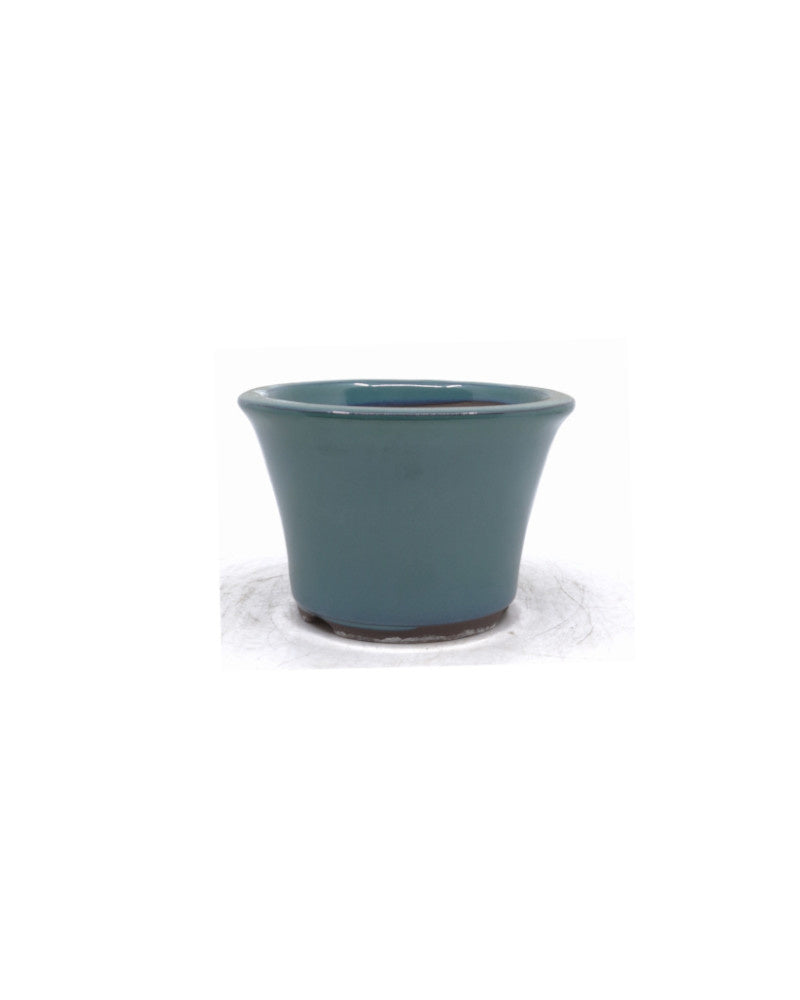 Bonsai pot semi-cascade rond groen 12cm 