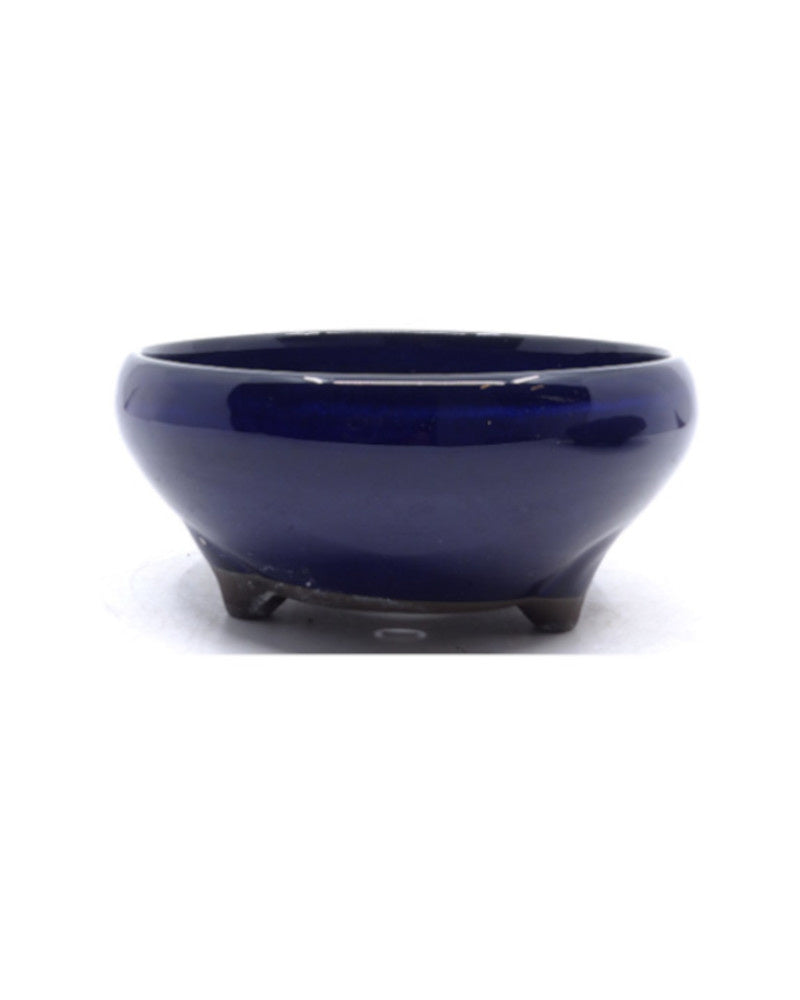 Bonsai pot blauw rond 24cm