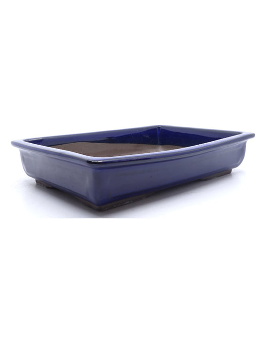 Bonsai pot blauw rechthoekig 35cm