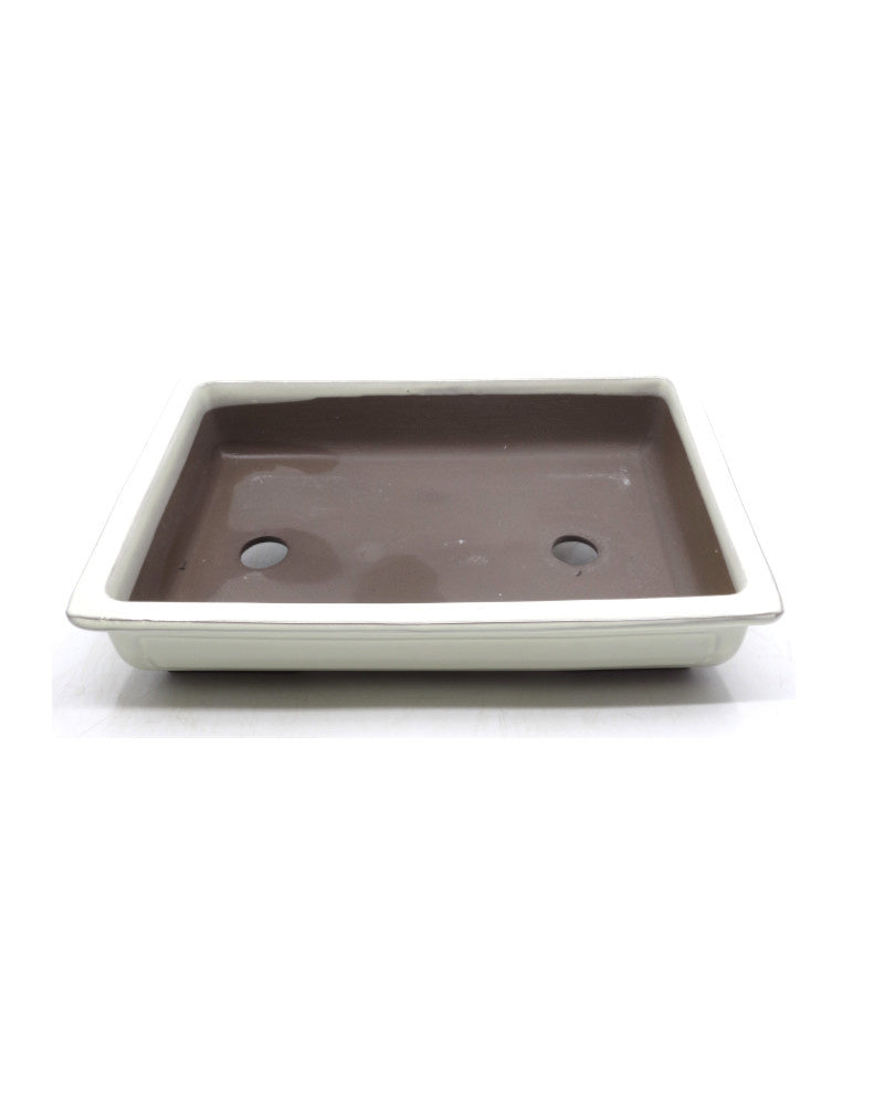Bonsai pot creme rechthoekig 28cm
