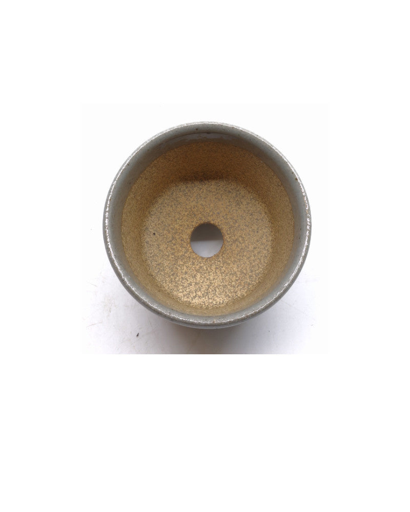 Shohin Bonsai pot handgeschilderd landschap rond 9cm