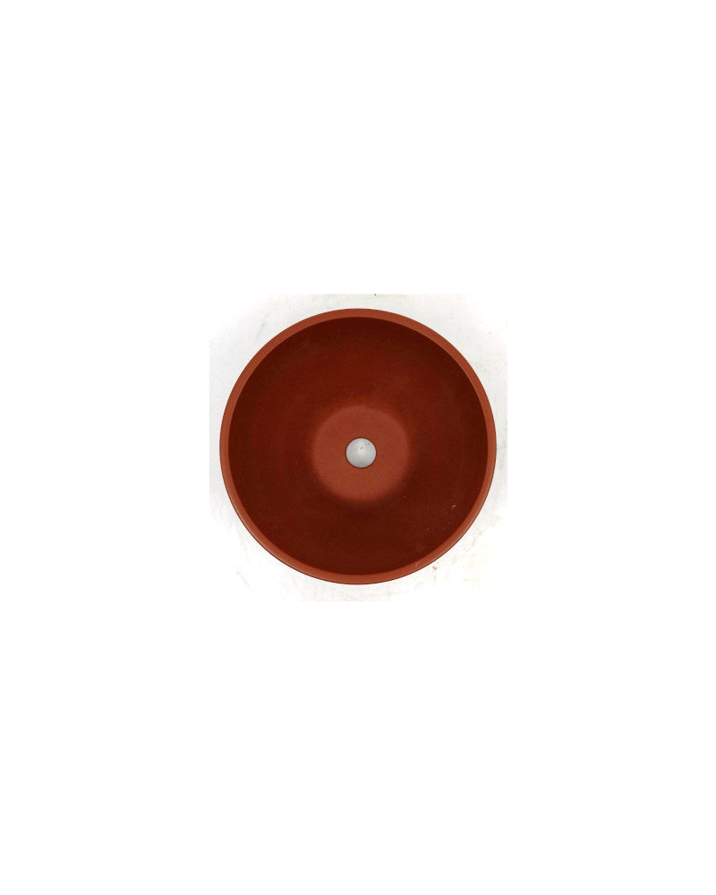 Shohin bonsai pot Yixing ongeglazuurd rond 9cm