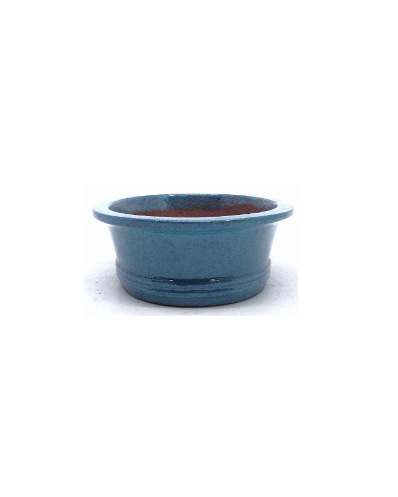 Bonsai pot blauw groen ovaal 20cm