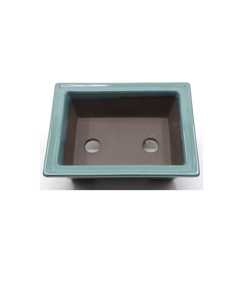 Bonsai pot groen rechthoekig 18cm