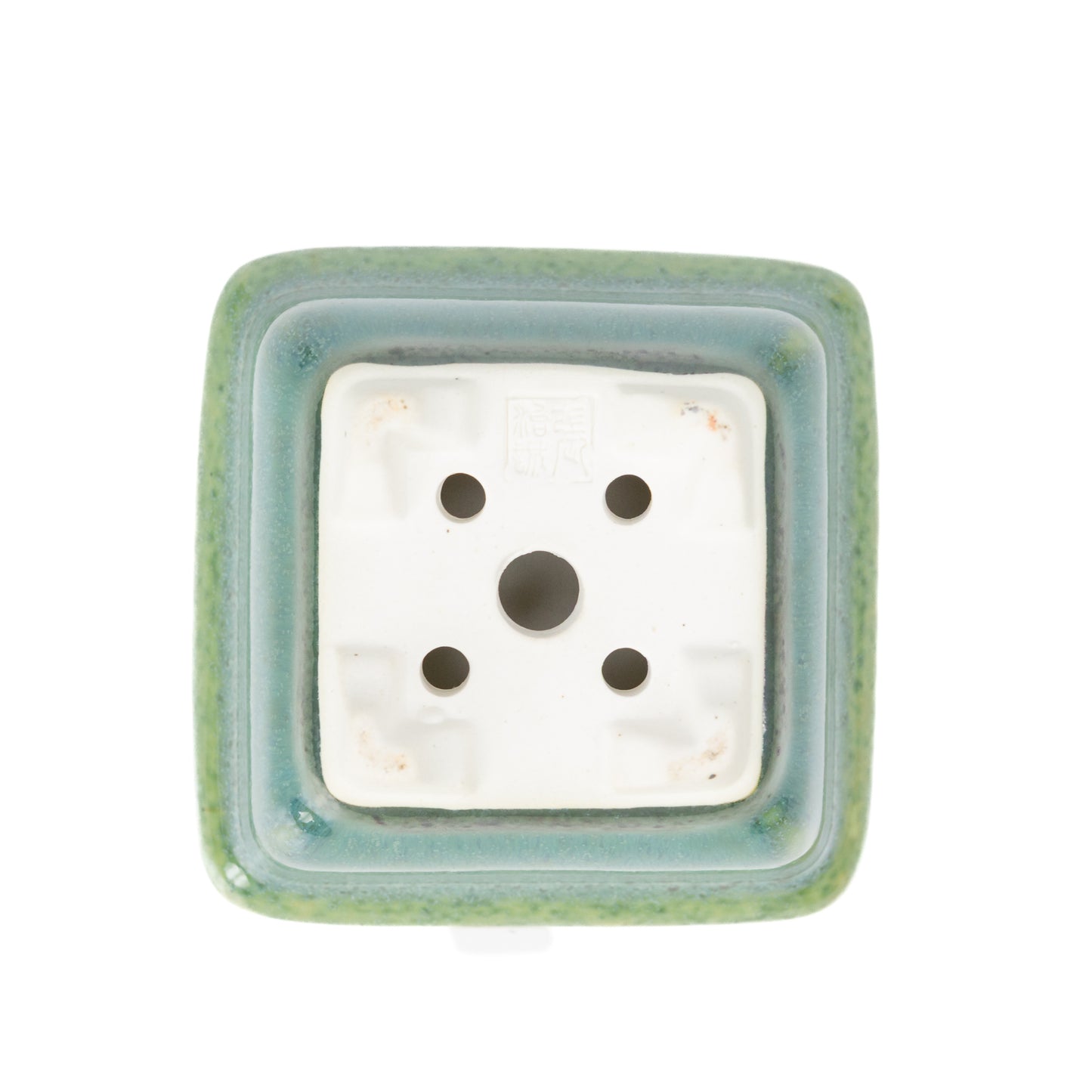 Shohin Bonsai Yixing pot groen vierkant 9cm