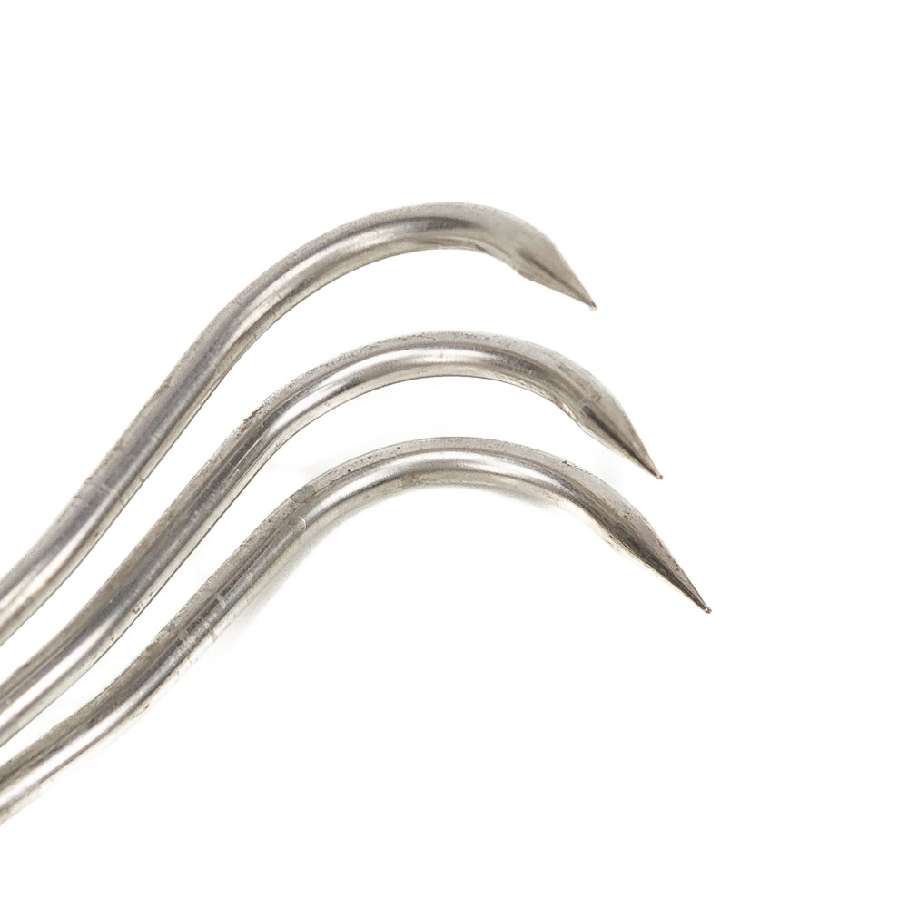 Bonsai Yagimitsu RVS drie-tandig wortelhaak met houten handvaat 208 mm