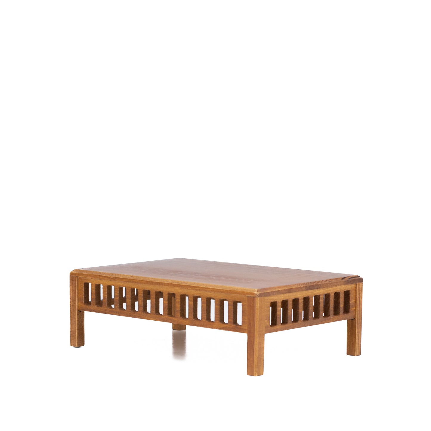 Bonsaitafel lichtbruin, hout met lattendetails 25cm