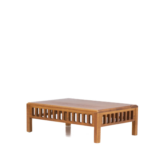 Bonsaitafel lichtbruin, hout met lattendetails 25cm