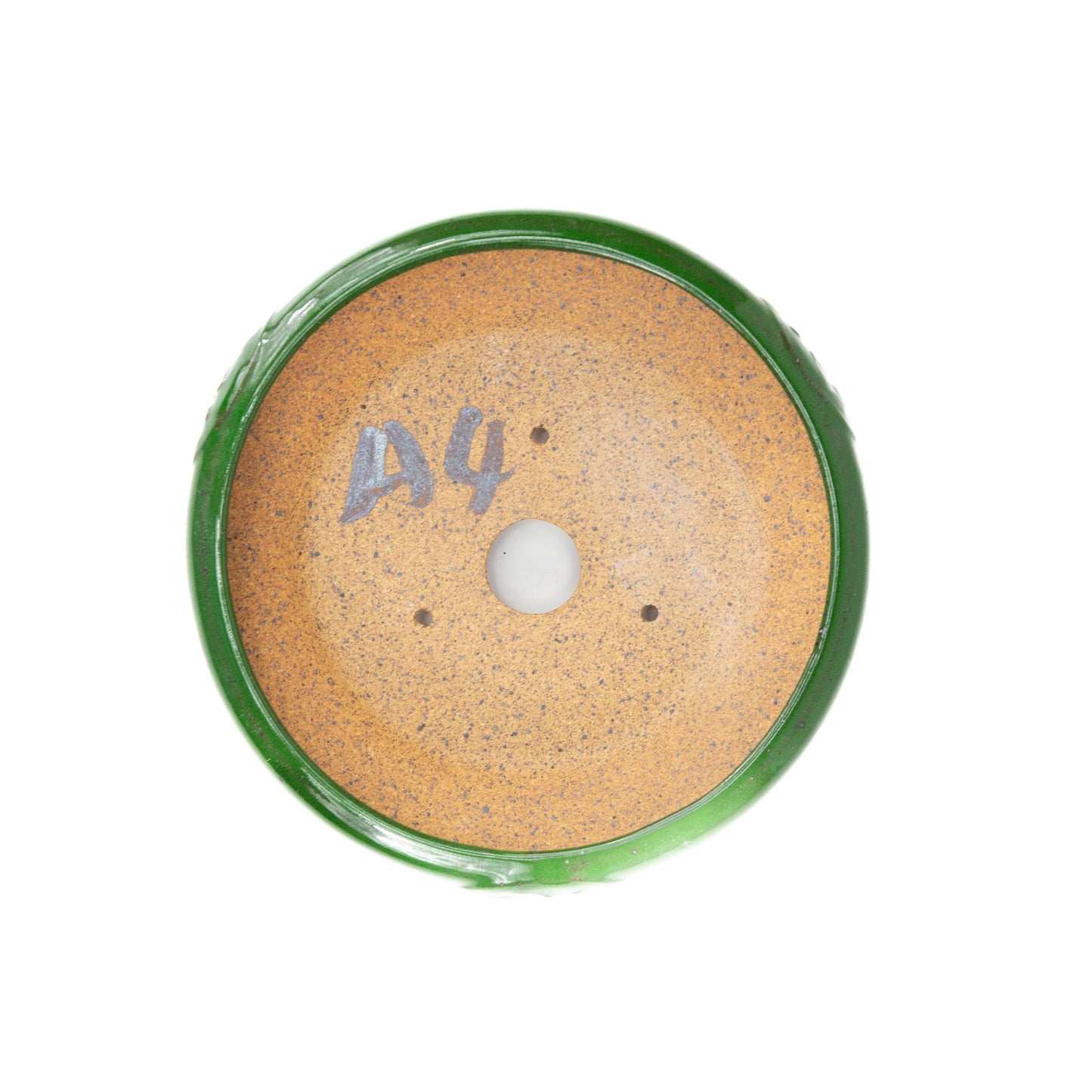 Bonsai Yixing pot donker groen rond 18cm