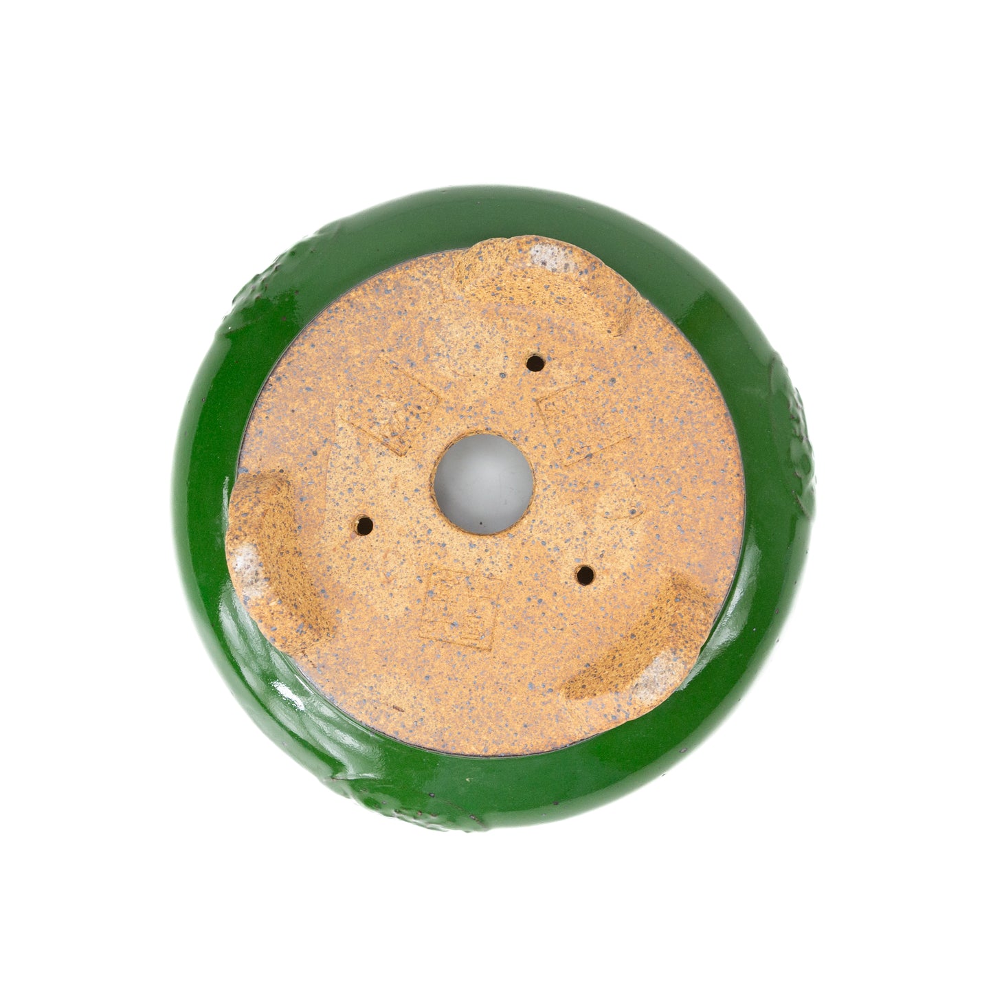 Bonsai Yixing pot donker groen rond 18cm