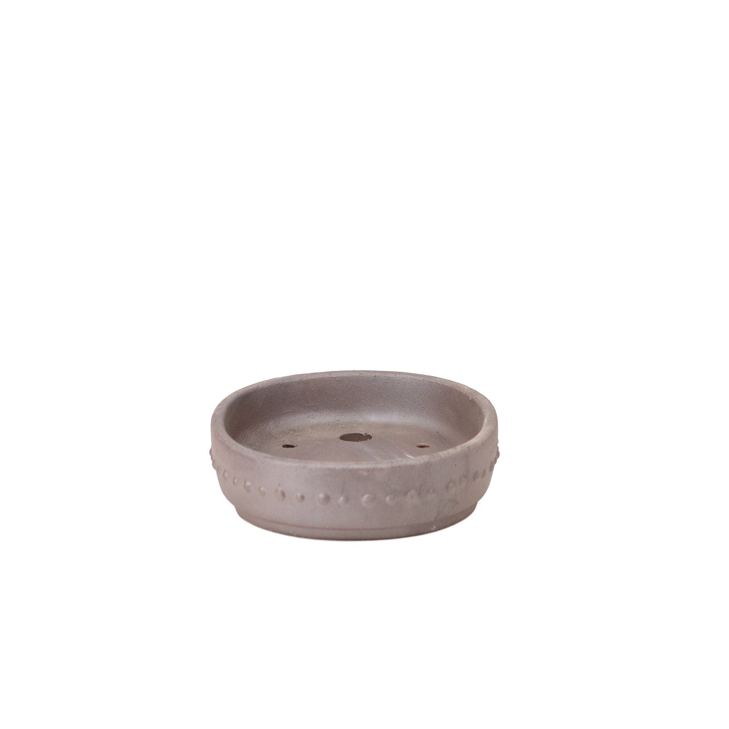 Bonsai pot ongeglazuurd ovaal (trommel) 18cm