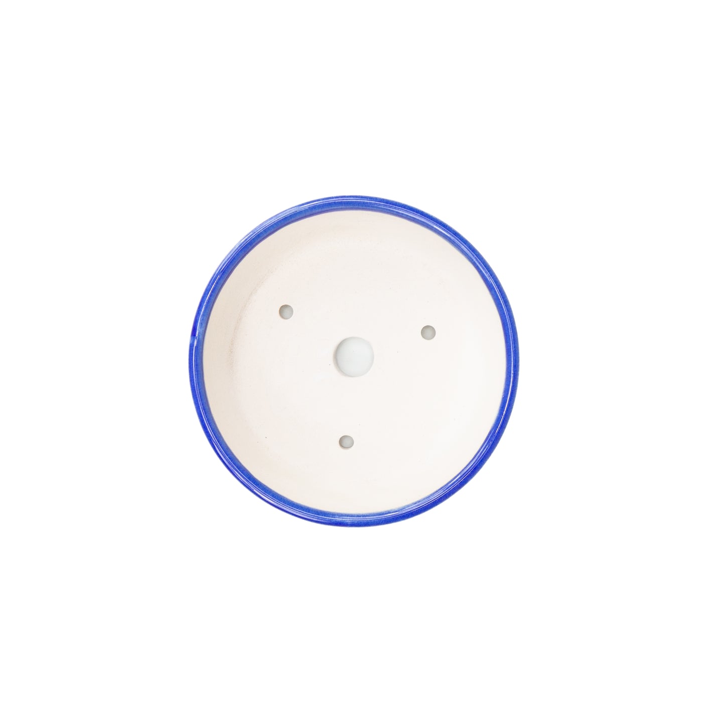 Bonsai Yixing pot blauw trommel 12cm