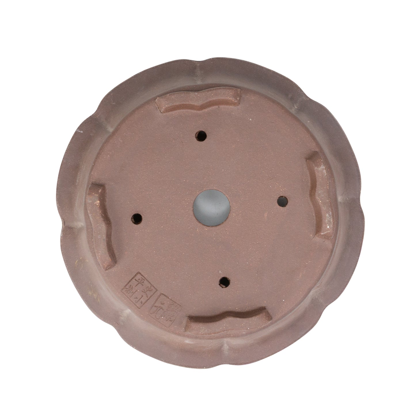 Bonsai Yixing pot ongeglazuurd lotus rond 24cm