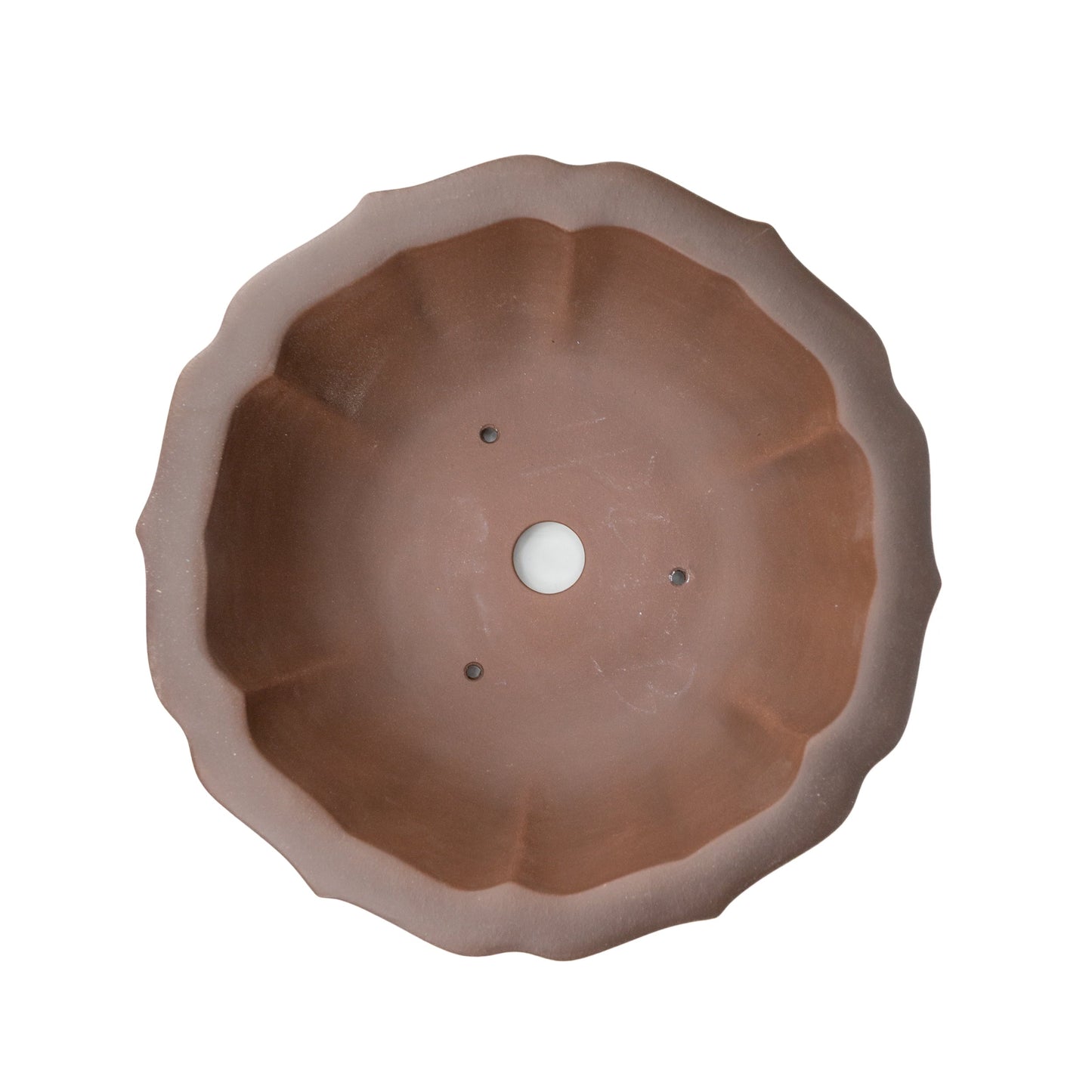 Bonsai Yixing pot ongeglazuurd lotus rond 35cm