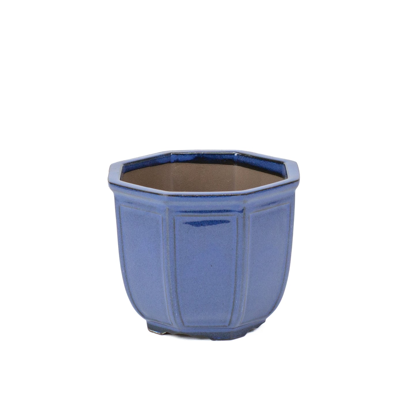 Bonsai pot achthoek cascade blauw 10cm