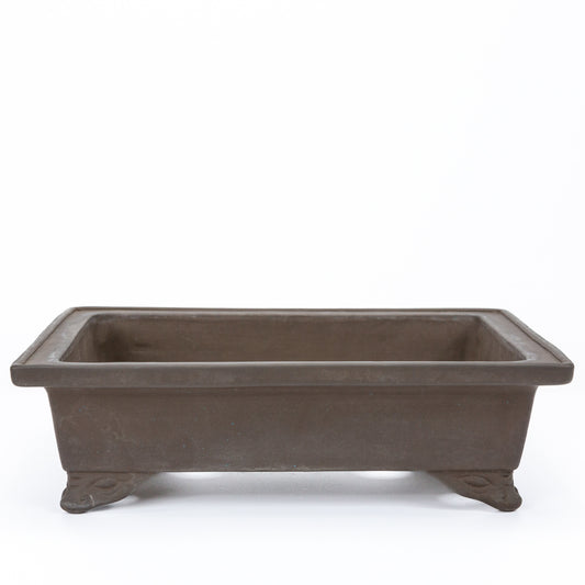 Bonsai pot Yamaaki ongeglazuurd gebruikt rechthoek 29.5cm