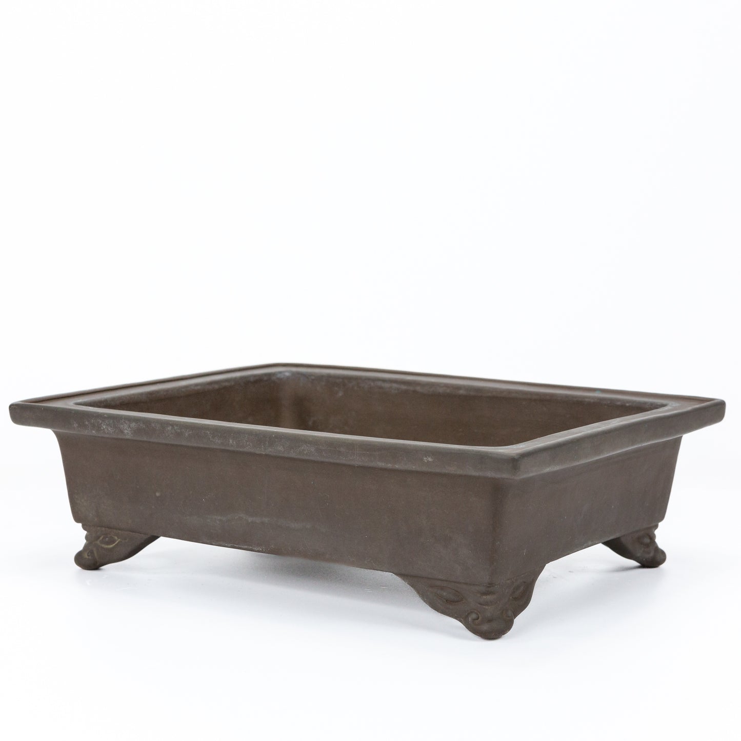 Bonsai pot Yamaaki ongeglazuurd gebruikt rechthoek 29.5cm