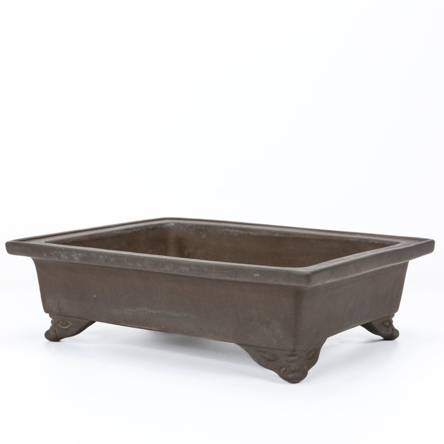 Bonsai pot Yamaaki ongeglazuurd gebruikt rechthoek 29.5cm