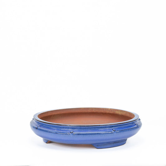 Bonsai pot trommel blauw rond 31cm
