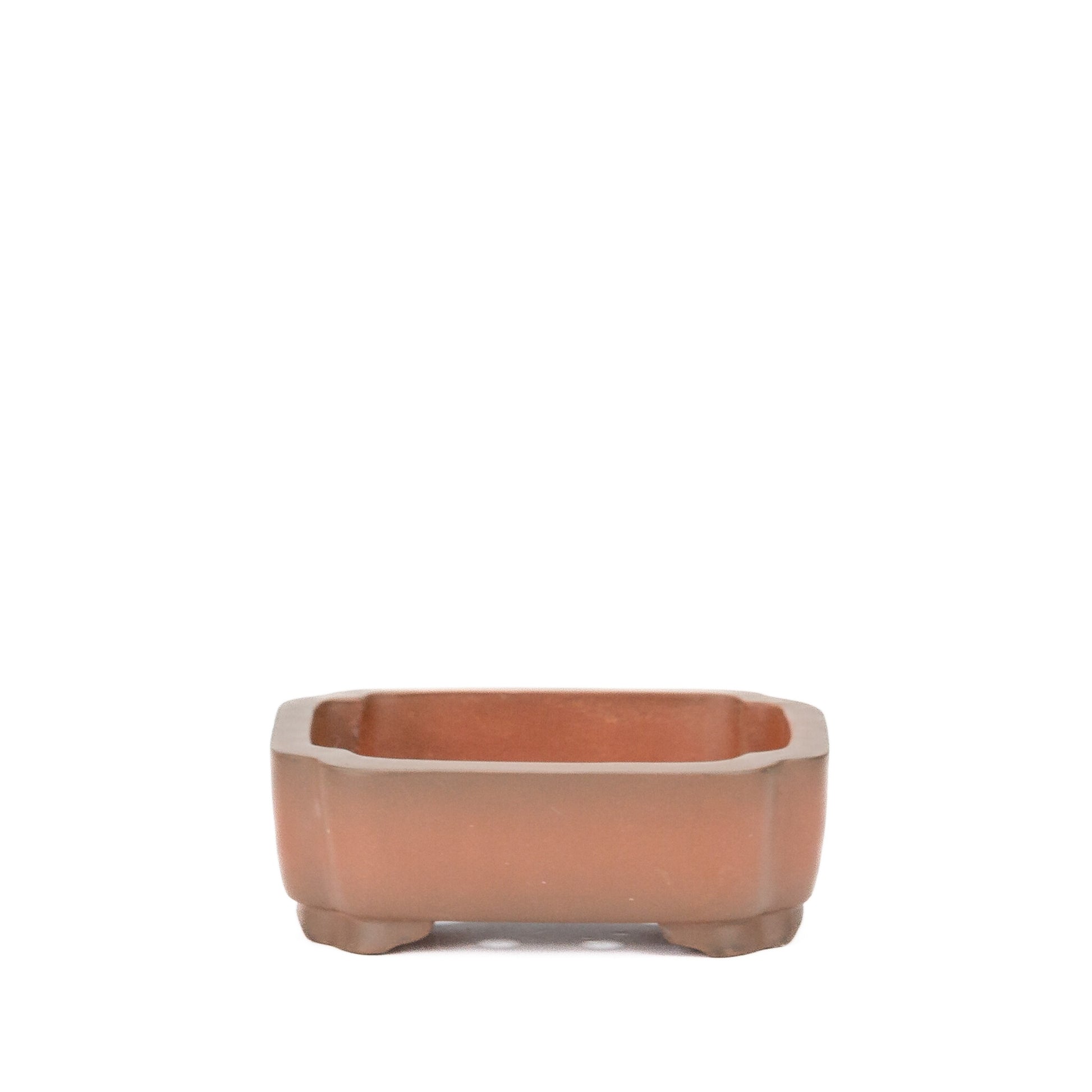 Bonsai pot Yixing ongeglazuurd mokko krab 13cm