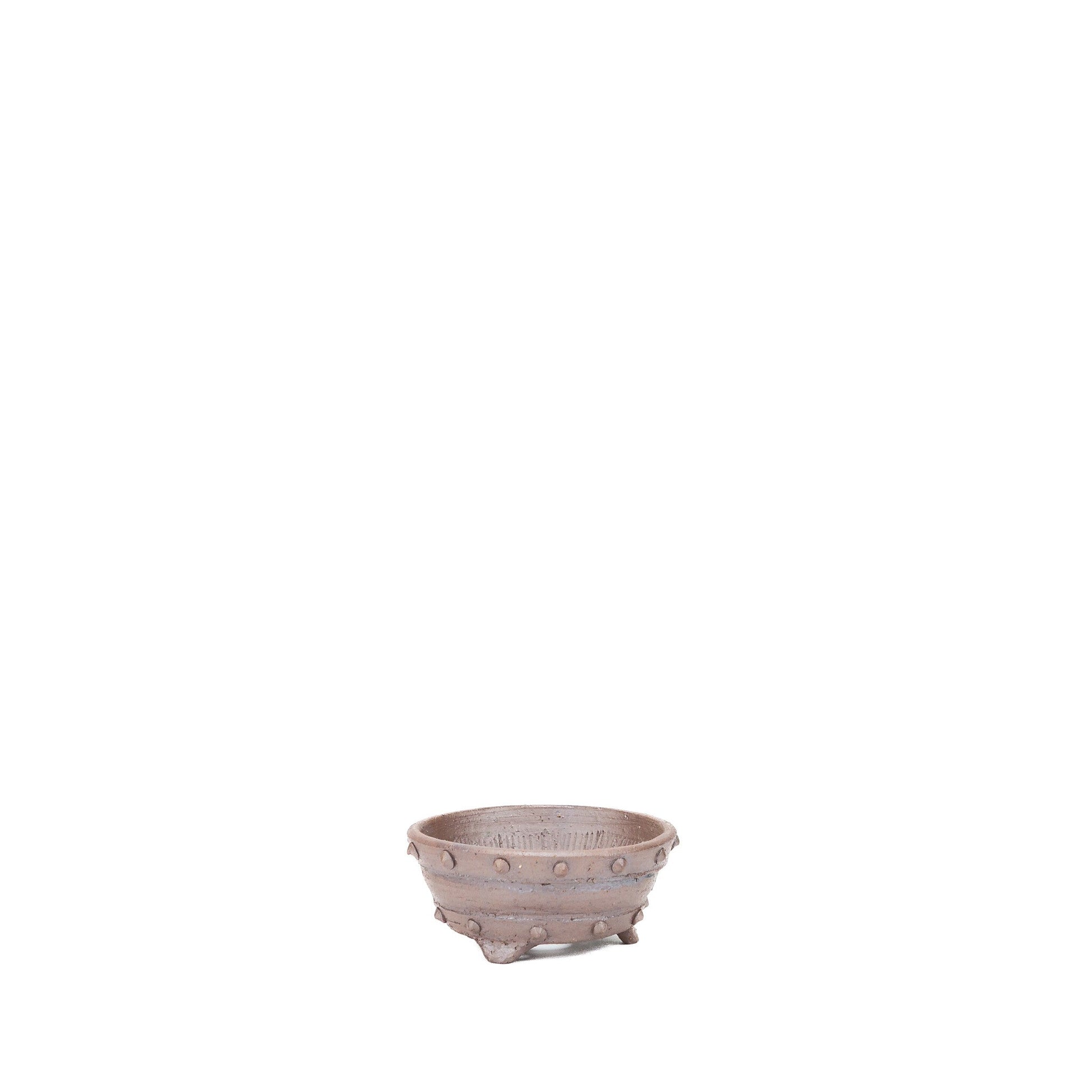 Shohin bonsai pot ongeglazuurd trommel rond 10cm
