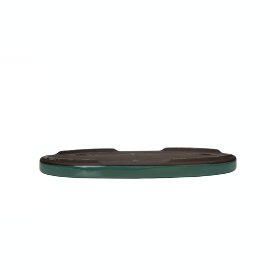 Bonsai pot - ovaal, geglazuurd, groen (31cm breed)