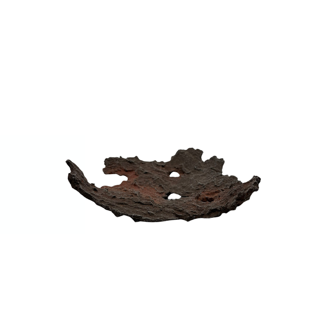 Bonsai slab bruin met rode accenten 18cm
