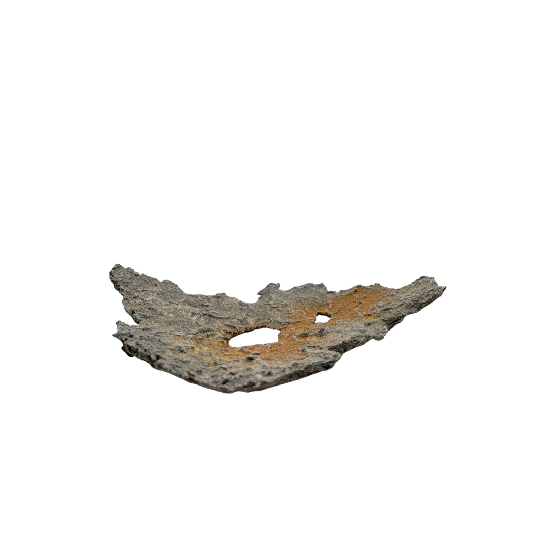 Bonsai slab lichtgrijs met oranje accenten 19cm