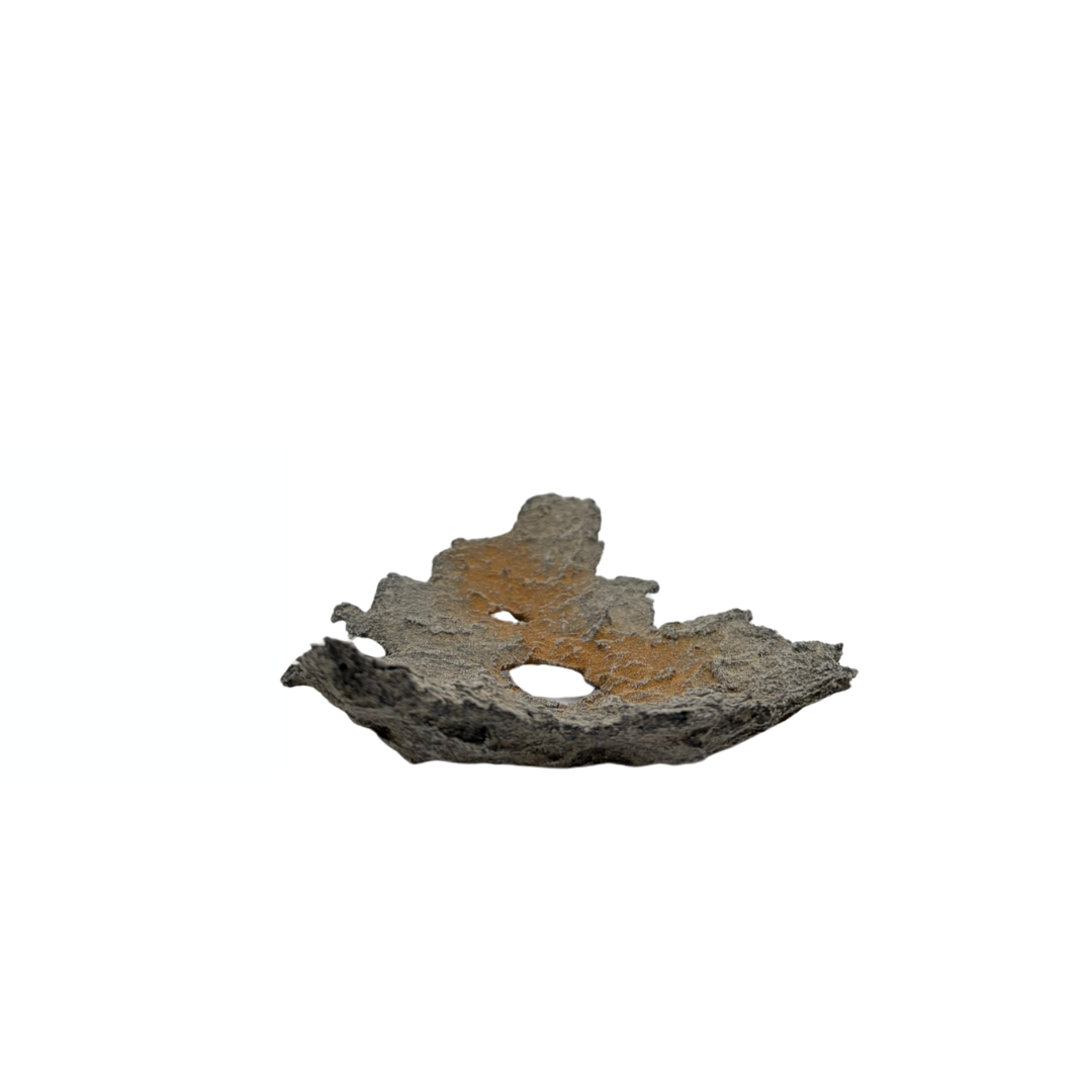 Bonsai slab lichtgrijs met oranje accenten 19cm
