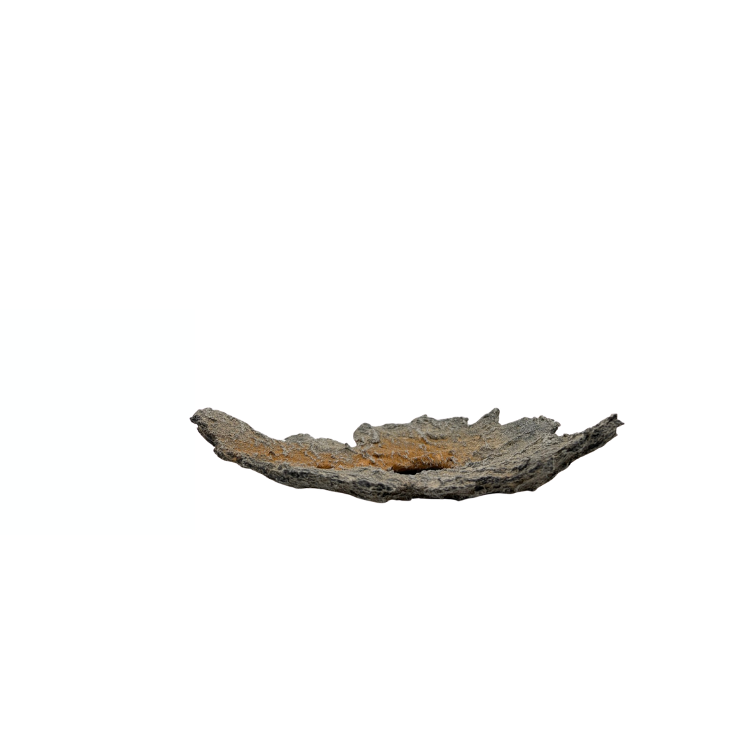 Bonsai slab lichtgrijs met oranje accenten 19cm