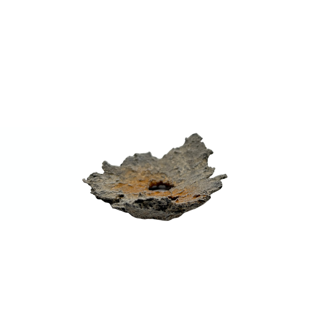 Bonsai slab lichtgrijs met oranje accenten 19cm