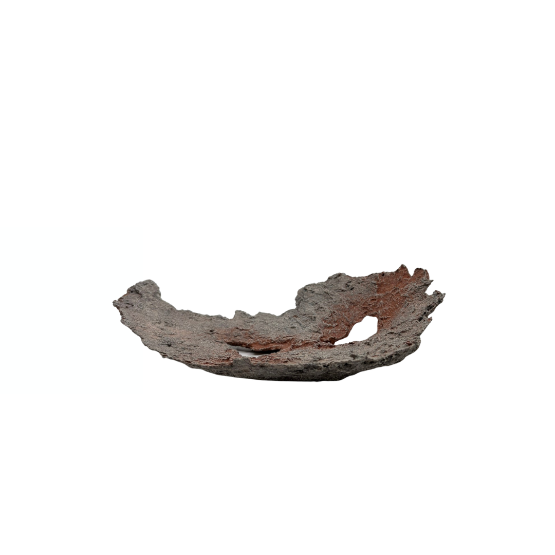 Bonsai slab lichtgrijs met rode accenten 24cm
