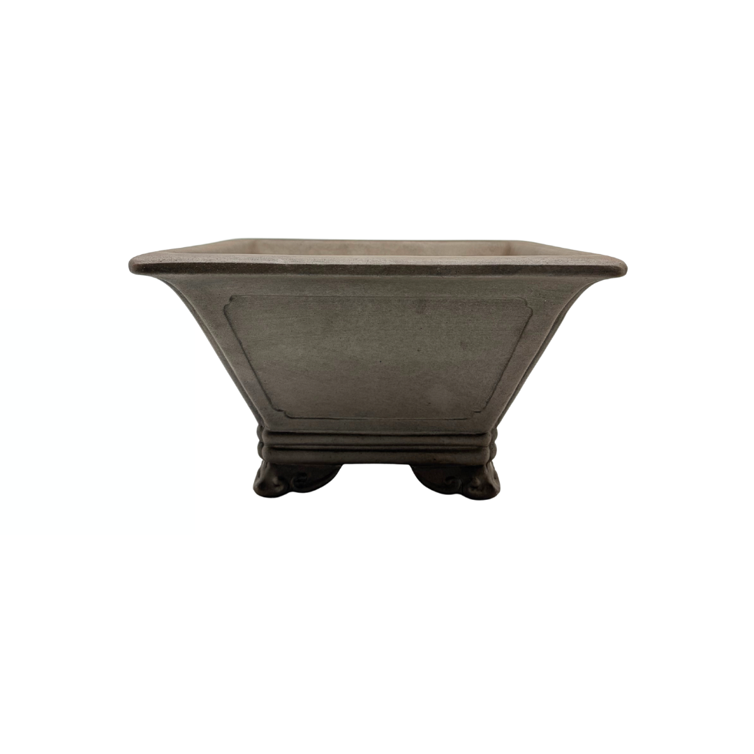 Bonsaipot ongeglazuurd – semi-cascade – vierkant – 26 cm