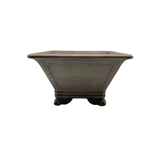 Bonsaipot ongeglazuurd – semi-cascade – vierkant – 26 cm