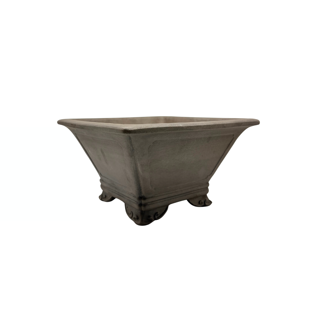 Bonsaipot ongeglazuurd – semi-cascade – vierkant – 26 cm