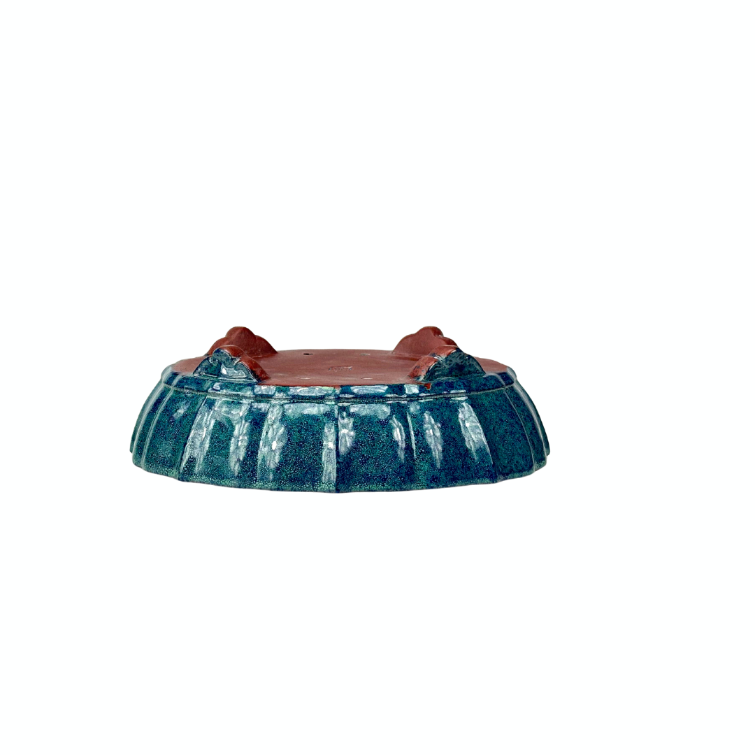 Bonsai pot blauw groen chrysant 17cm